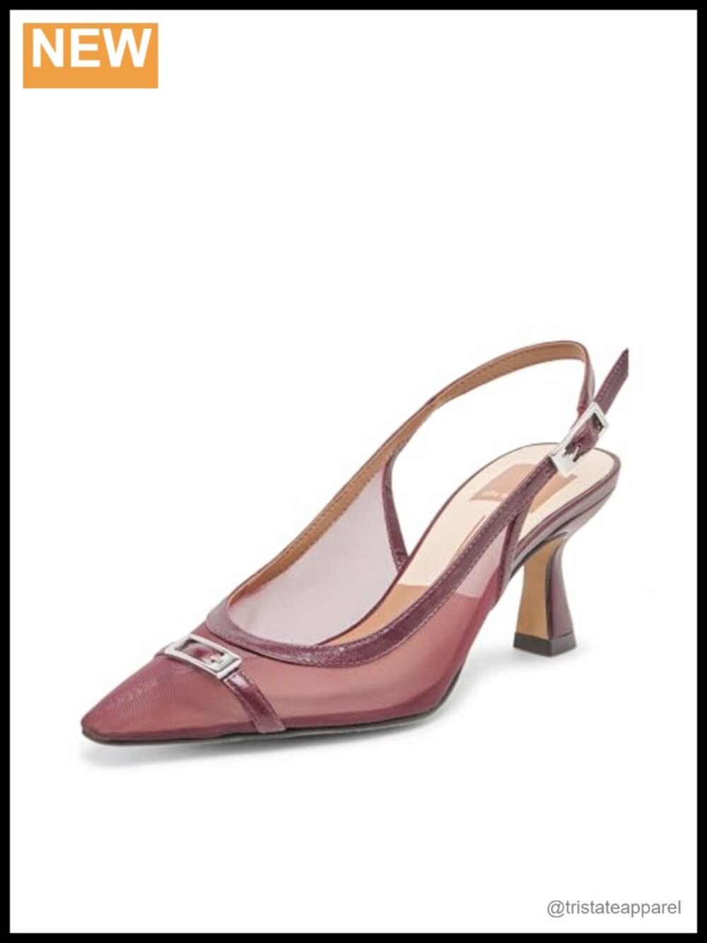 Mesh Slingback Kitten Heel Pump – Party Formal Evening
